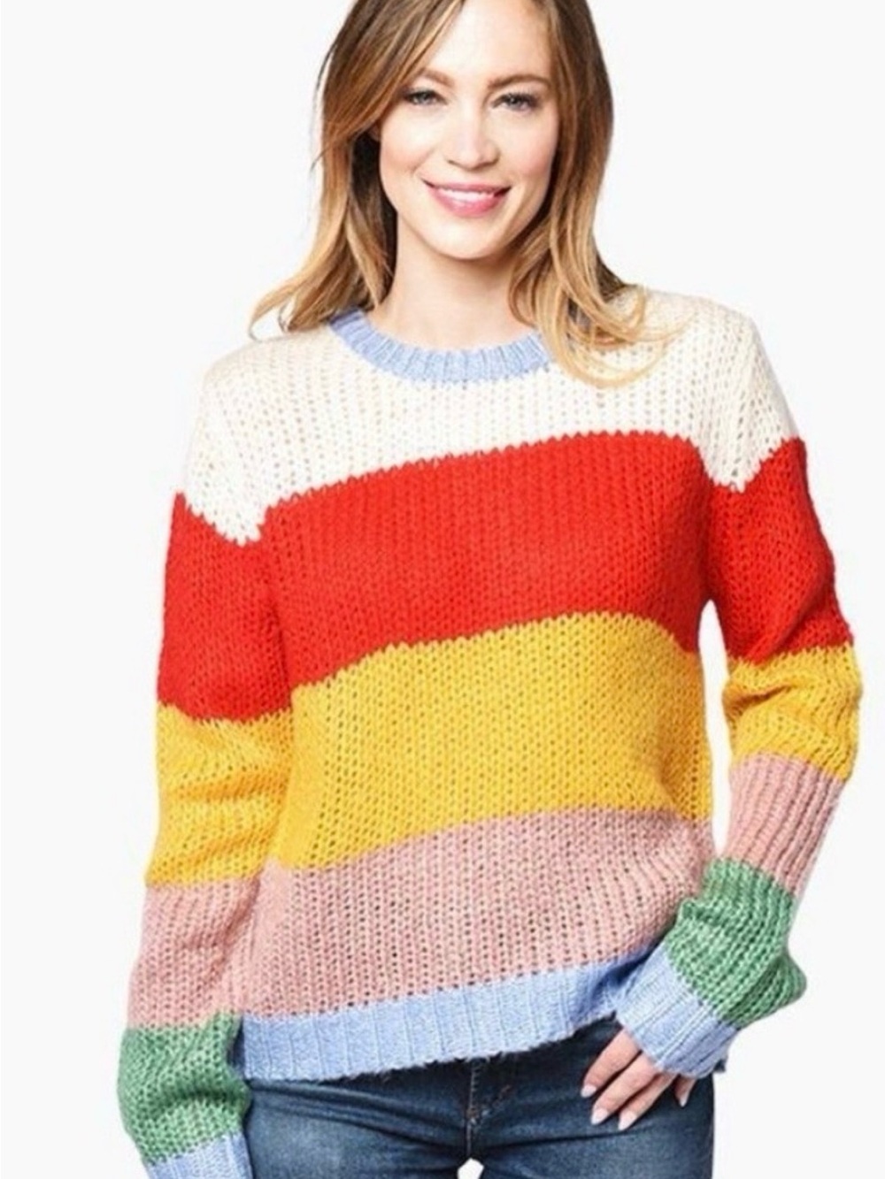 Anthropologie English  Factory rainbow Knit Sweater